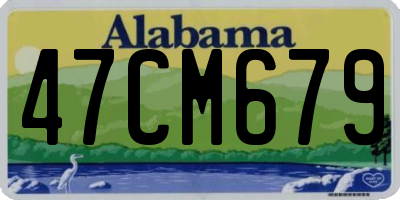 AL license plate 47CM679