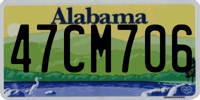 AL license plate 47CM706