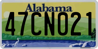 AL license plate 47CN021