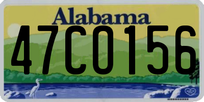 AL license plate 47CO156