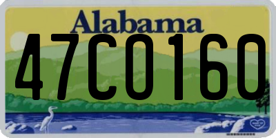 AL license plate 47CO160