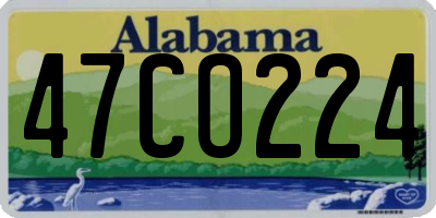 AL license plate 47CO224
