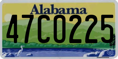 AL license plate 47CO225