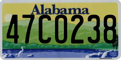 AL license plate 47CO238