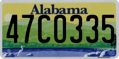 AL license plate 47CO335