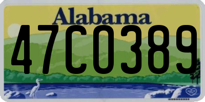 AL license plate 47CO389