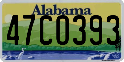AL license plate 47CO393