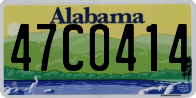 AL license plate 47CO414