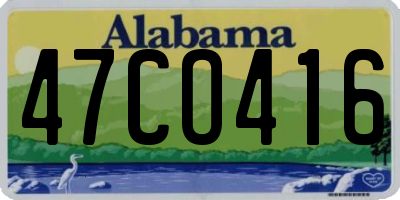AL license plate 47CO416