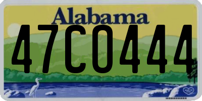 AL license plate 47CO444