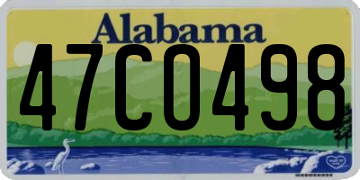 AL license plate 47CO498