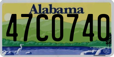 AL license plate 47CO740