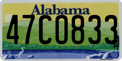 AL license plate 47CO833