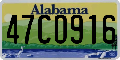 AL license plate 47CO916