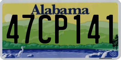 AL license plate 47CP141
