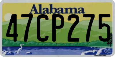 AL license plate 47CP275