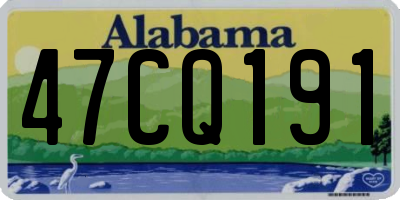 AL license plate 47CQ191