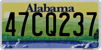 AL license plate 47CQ237
