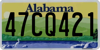 AL license plate 47CQ421