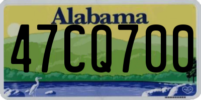 AL license plate 47CQ700