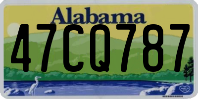 AL license plate 47CQ787