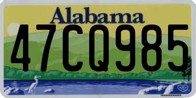 AL license plate 47CQ985