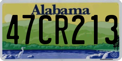 AL license plate 47CR213