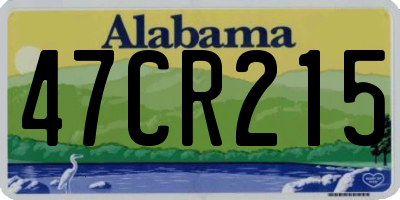 AL license plate 47CR215