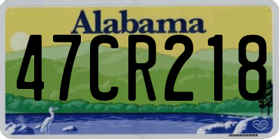 AL license plate 47CR218