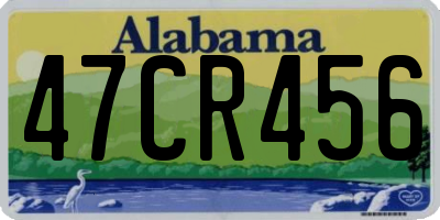 AL license plate 47CR456