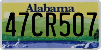 AL license plate 47CR507