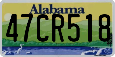 AL license plate 47CR518