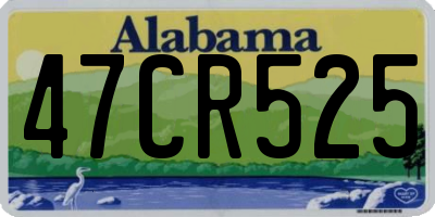 AL license plate 47CR525