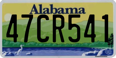 AL license plate 47CR541