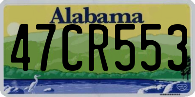 AL license plate 47CR553