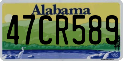 AL license plate 47CR589
