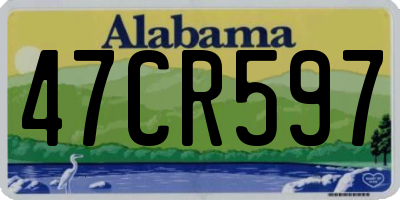 AL license plate 47CR597