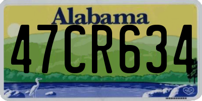AL license plate 47CR634