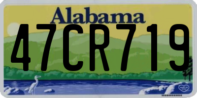 AL license plate 47CR719