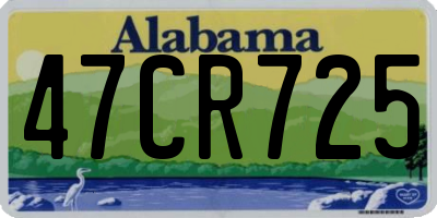 AL license plate 47CR725