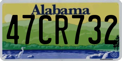 AL license plate 47CR732