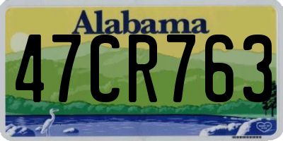 AL license plate 47CR763
