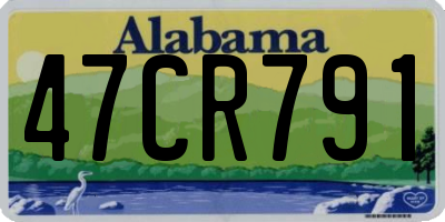 AL license plate 47CR791