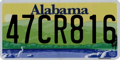 AL license plate 47CR816