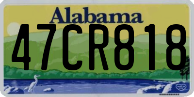 AL license plate 47CR818