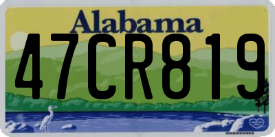 AL license plate 47CR819