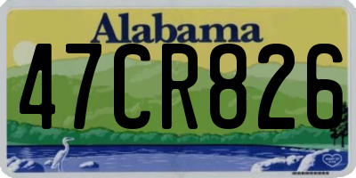 AL license plate 47CR826