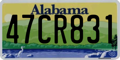 AL license plate 47CR831