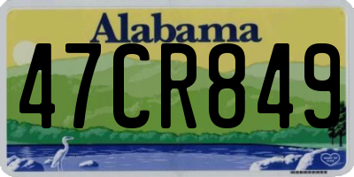 AL license plate 47CR849