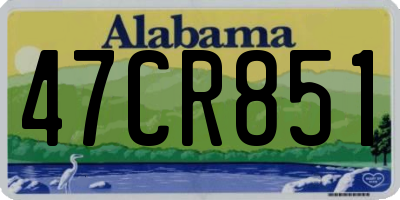 AL license plate 47CR851